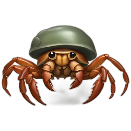 Hermit-crab-soldier emoji