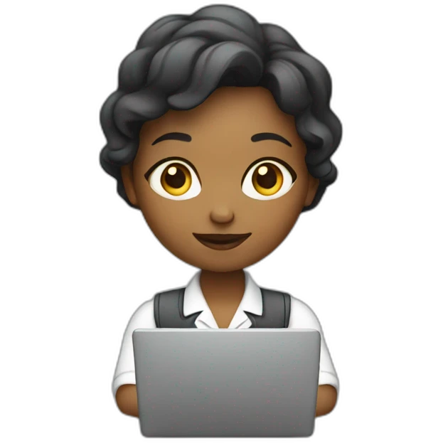 gal working on laptop emoji