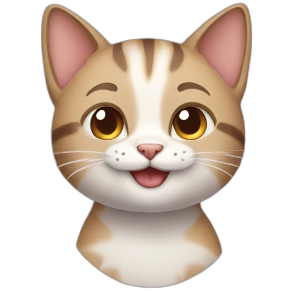 Cute cat smiling emoji