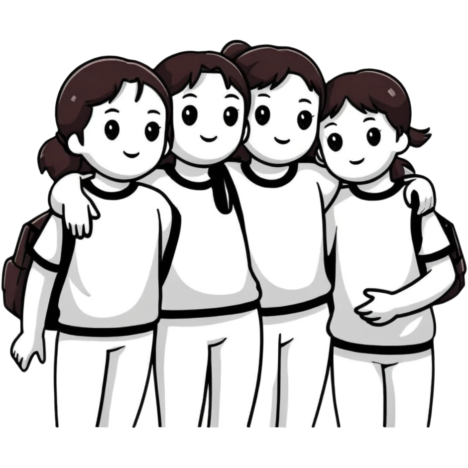 three girls emoji