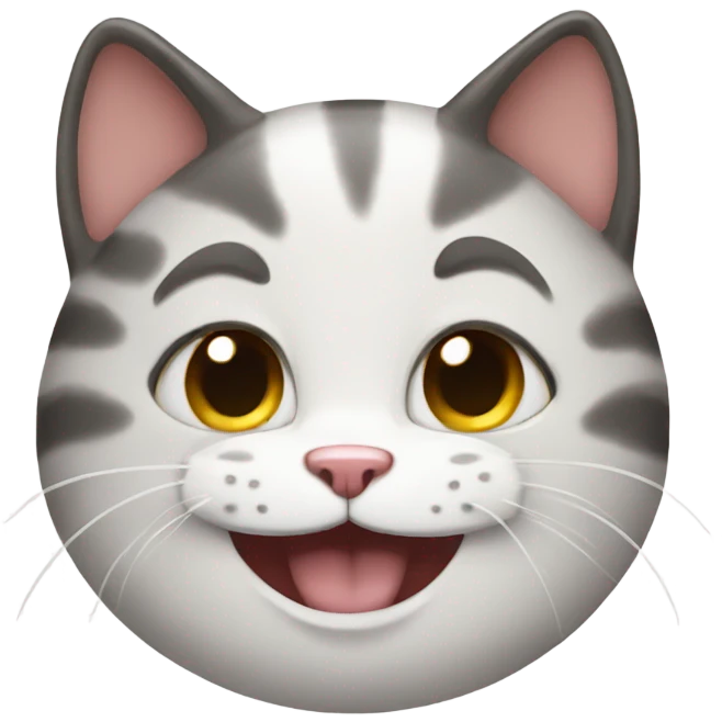 extremely happy cat emoji