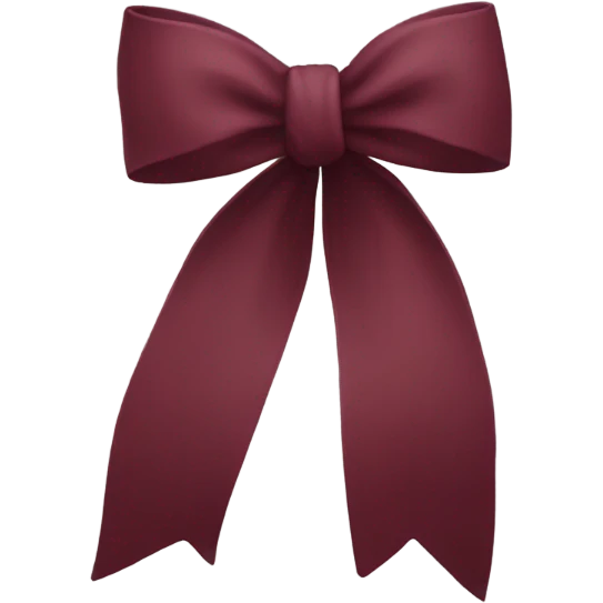 burgundy bow emoji