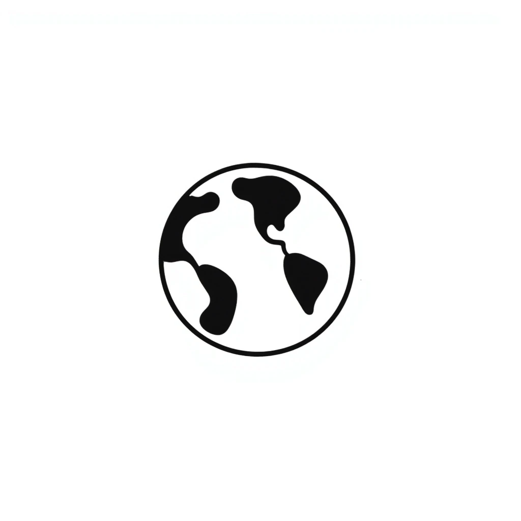Earth globe with continents arranged to show the number 812 emoji