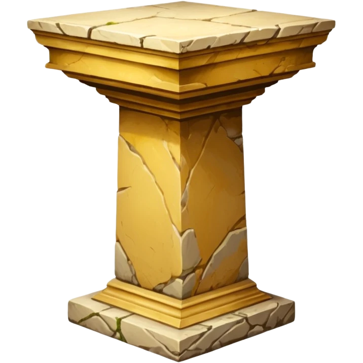 Greek yellowish old ish pedestal that’s not too long a bit short. Only 1 pedestal emoji