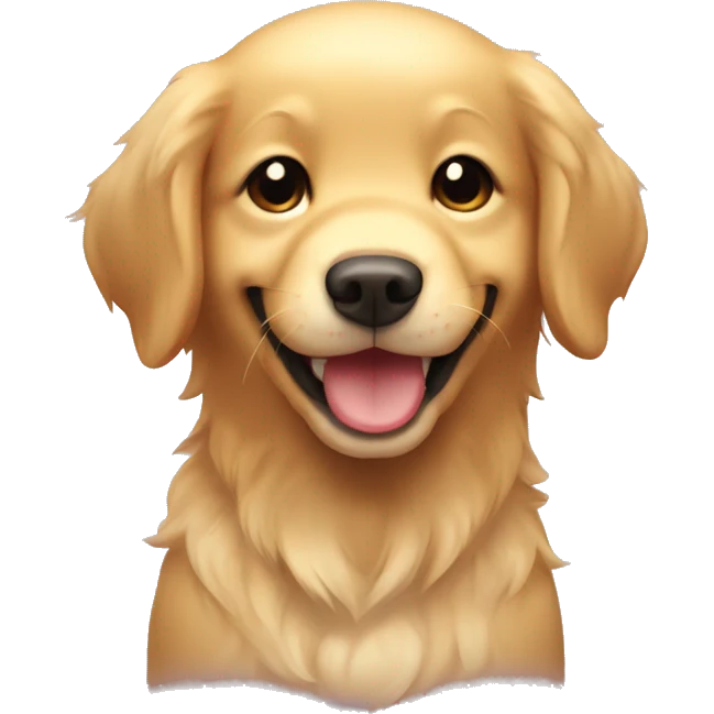 Golden retriever chibi smiling  emoji