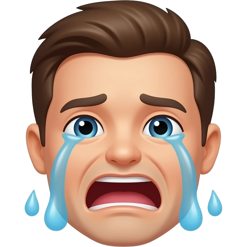 loudly crying face emoji