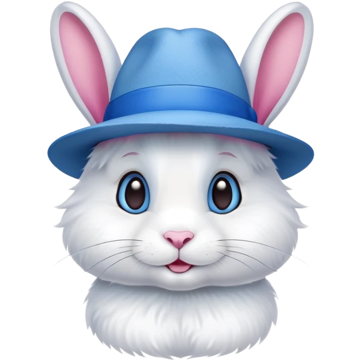 Rabbit with blue fedora emoji