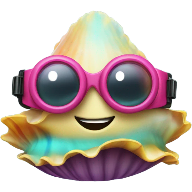 Shells in goggles  emoji