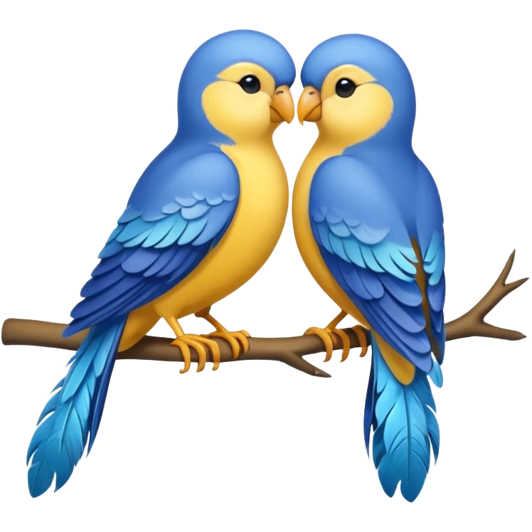 A beautiful love birds emoji