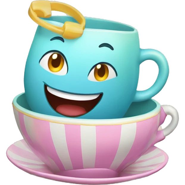 teacups spinning ride in amusement park emoji