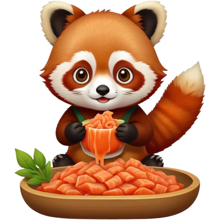 Red panda making kimchi  emoji