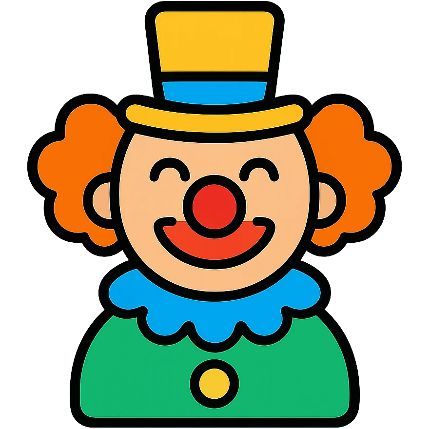 bright clown emoji