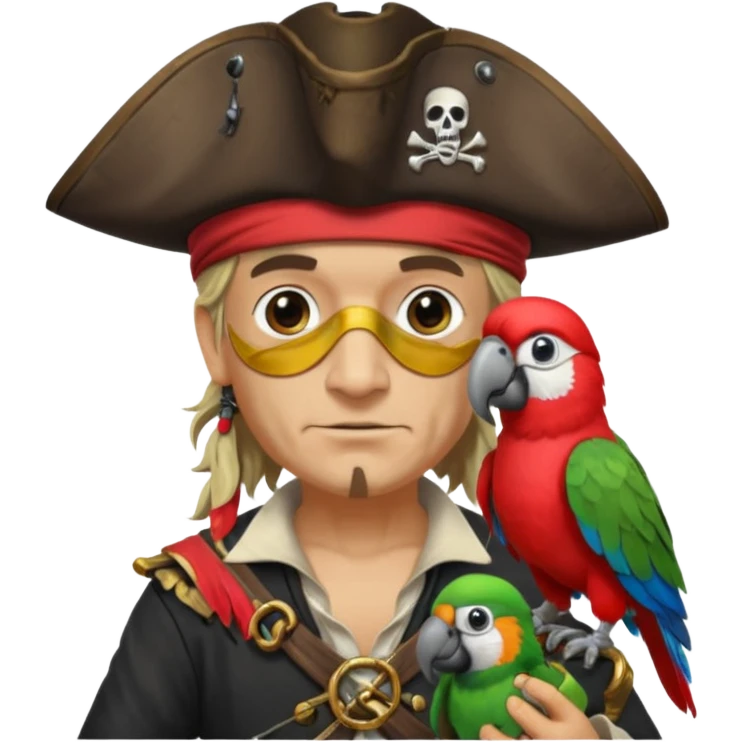 pirate and parrot emoji