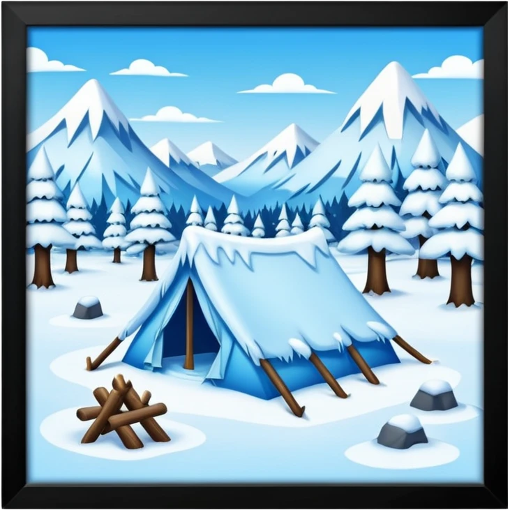 frozen camp emoji