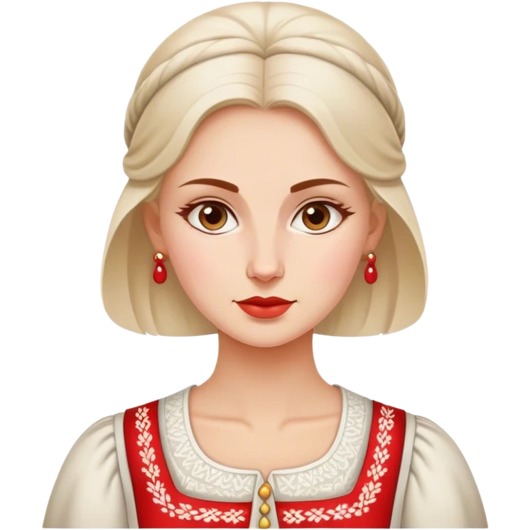 traditional polish european woman modern emoji