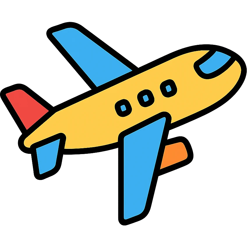 colored airplane icon emoji