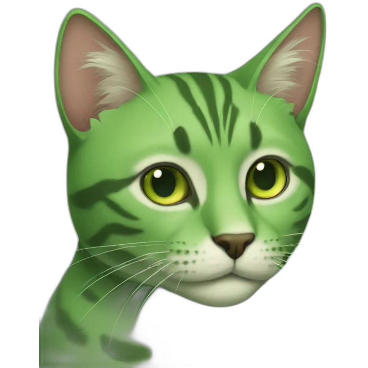 Green cat emoji
