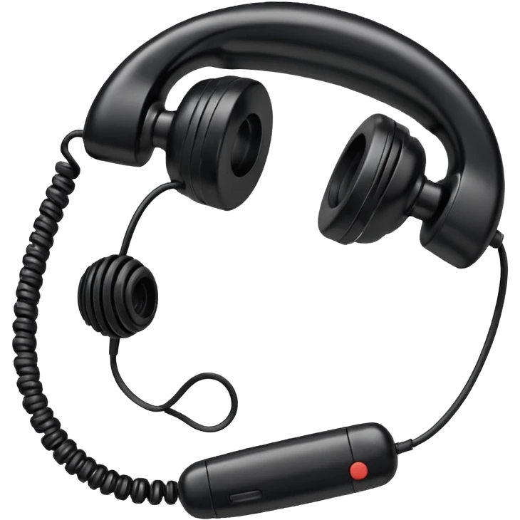 old telephone headset emoji