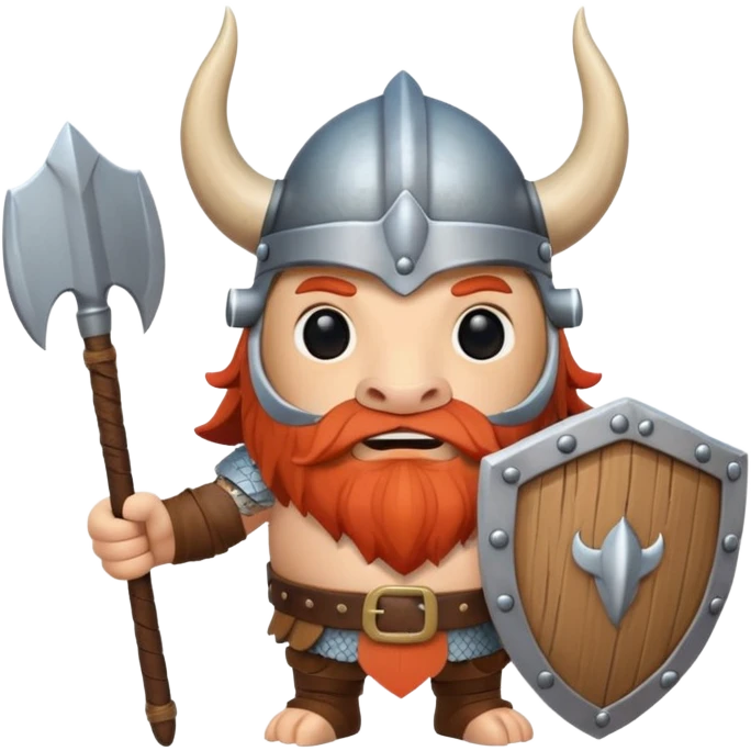 a cartoon Viking fish emoji