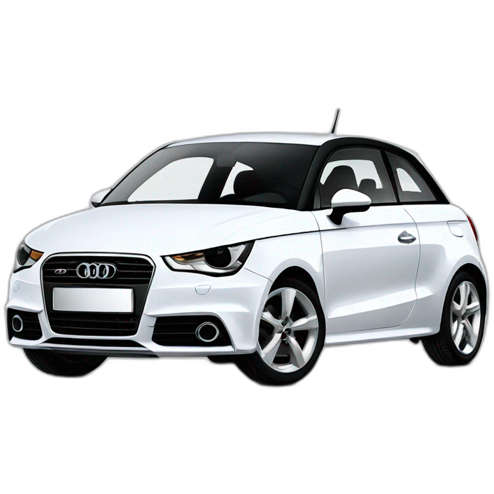 White Audi a1 s line 2011 emoji