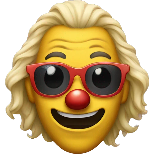 clown crying with sunglasses emoji