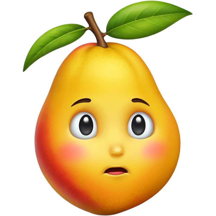 A very sad mango emoji