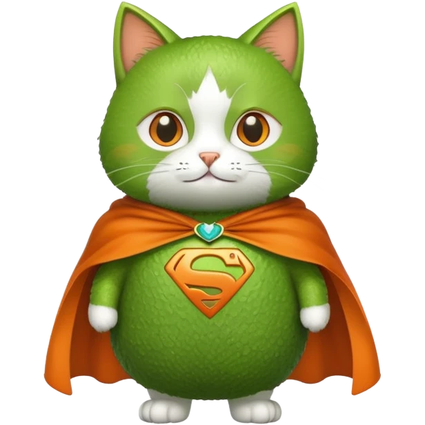 Avocado superhero + Cute cat emoji