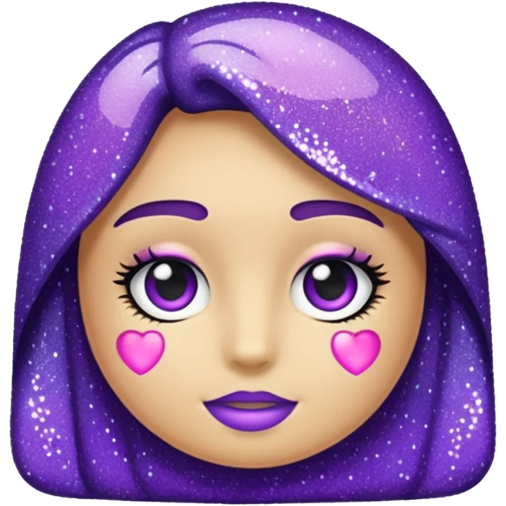 Glitter Roxo e Ciano Seta emoji