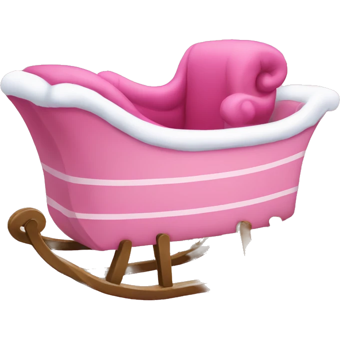 Pink sleigh emoji