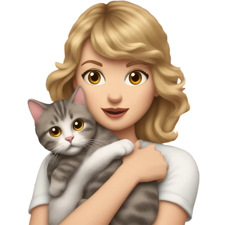 taylor swift holding a cat emoji