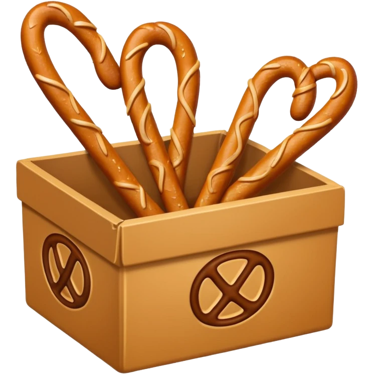Pretzel sticks on box emoji