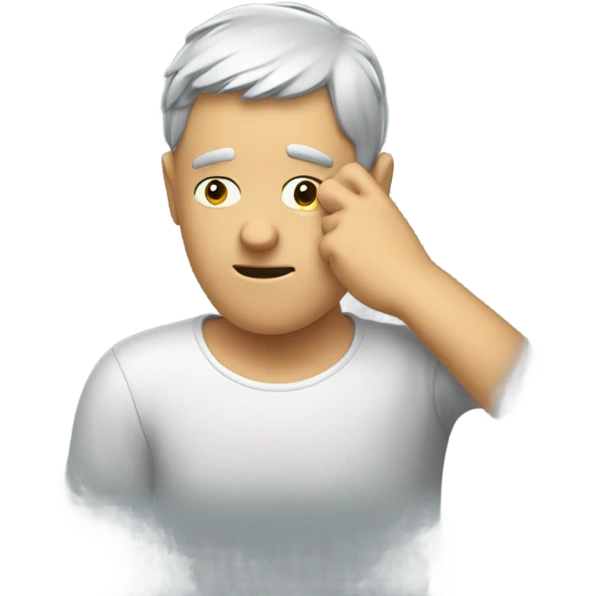 A guy head scratching his head  emoji