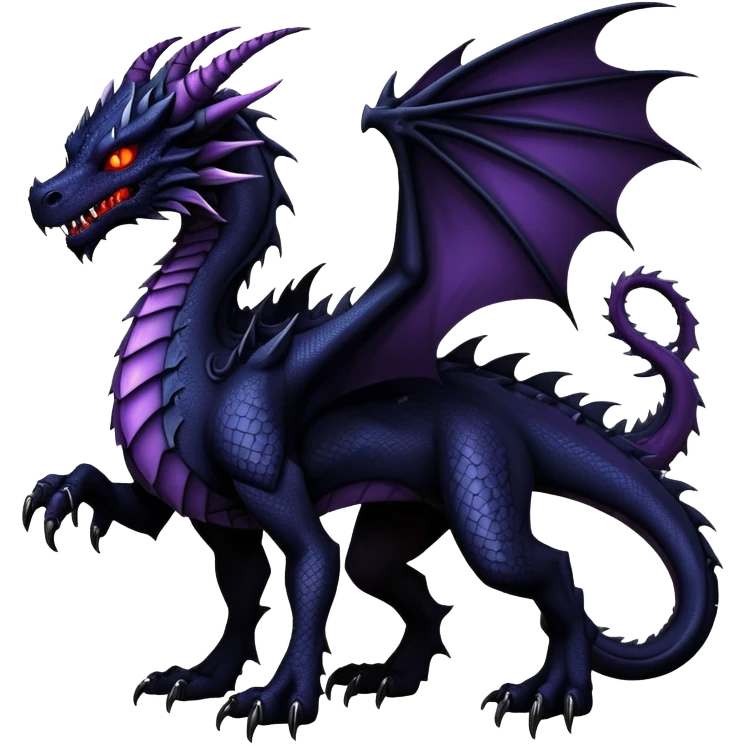 Gothic Badass Edgy Dark Mysterious Mystical Dragon-Beast-Fursona emoji
