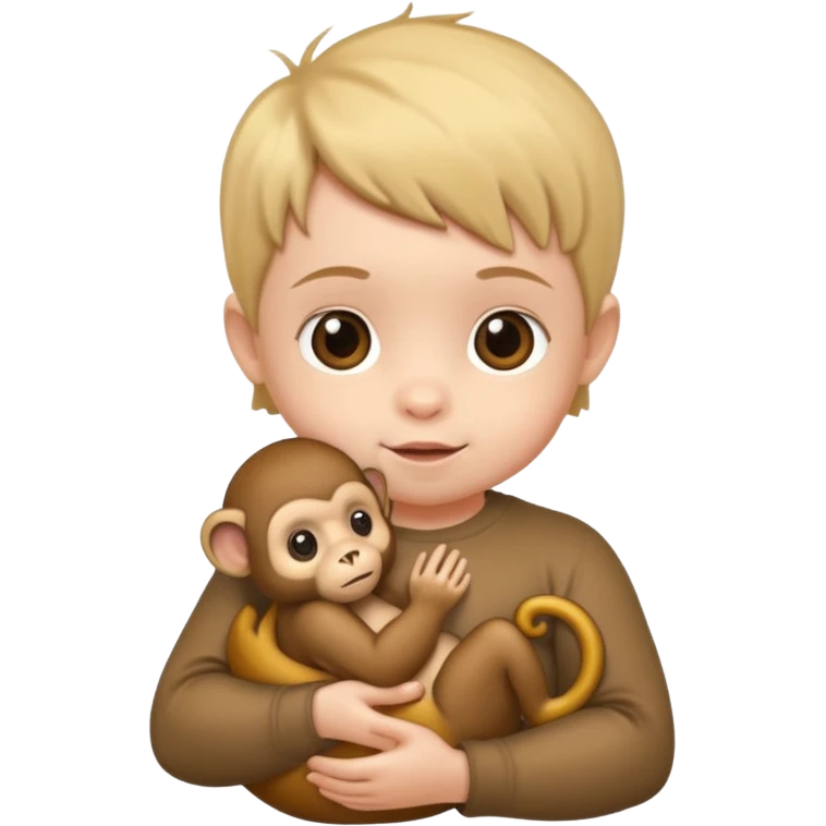 Baby with Monkey. emoji