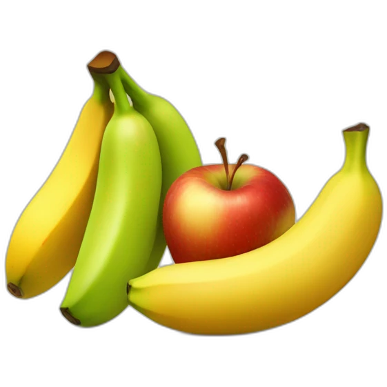 2 apples and a banana emoji