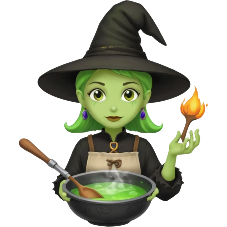green witch cooking potion emoji