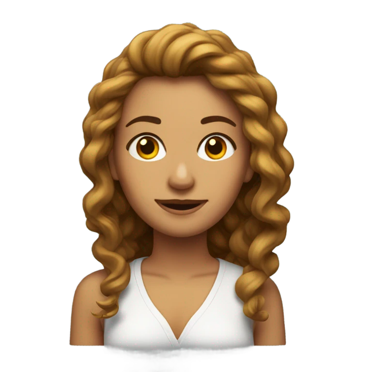 Maestra con el pelo rizado emoji
