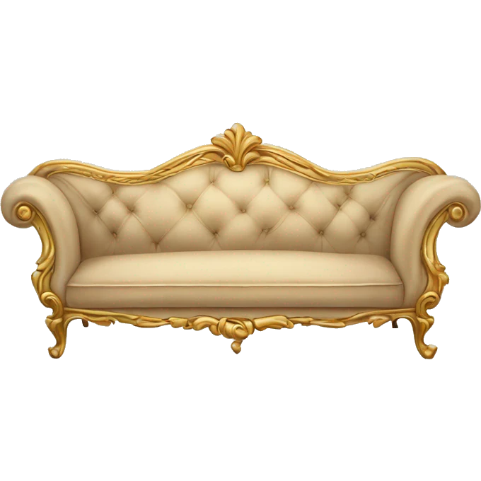 Vintage rococo beige couch emoji