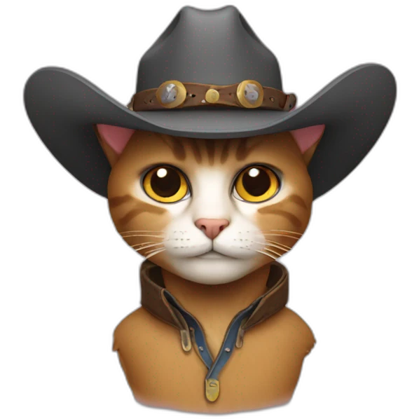 Cat cowboy emoji