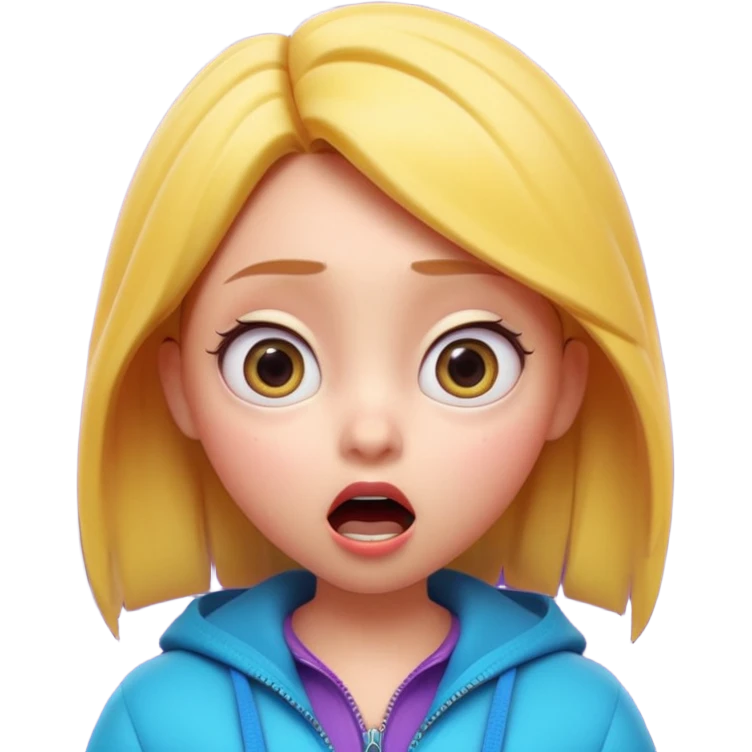 3D cartoon girl, pixar style, surprised expression, mouth closed with zipper, big eyes, vibrant colors, dramatic lighting, dark background, youtube thumbnail style, ultra detailed, high quality, sharp focus, 16:9, 4k
b emoji