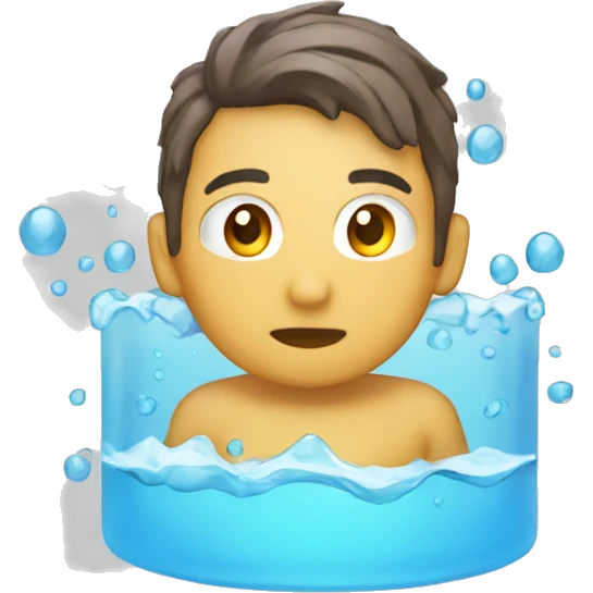 persona pensando en el agua calor emoji