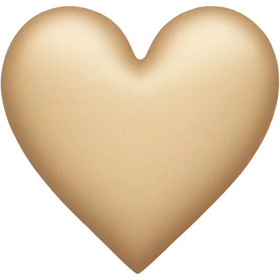 Beige heart emoji