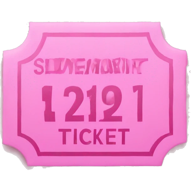 Pink entry ticket  emoji