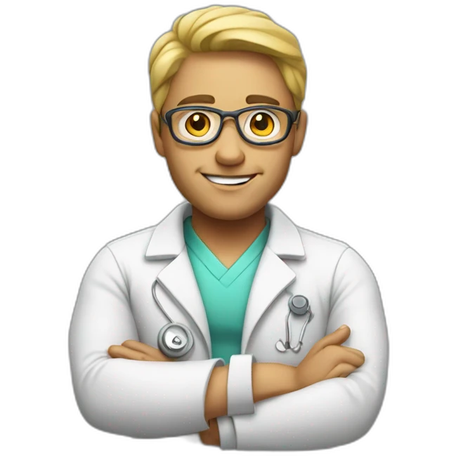 chemical scientist muscled for peace emoji