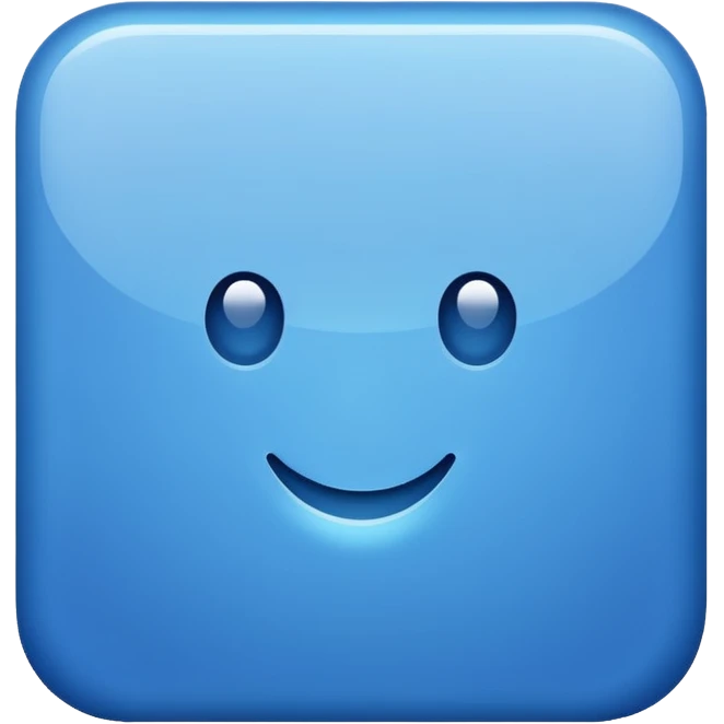 Blue square with white tick emoji