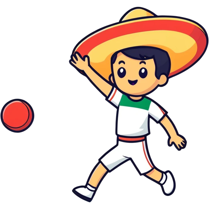 Mexican playing frisbee emoji
