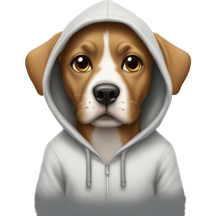 Dog wearing hoodie  emoji