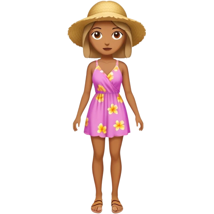  woman in brach outfit dress full body emoji