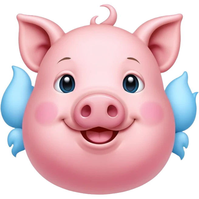 skybule pig 9 pic happy-actions  emoji