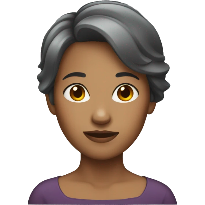 Woman with very short hair emoji
